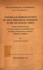 CEREBELLAR REPRESENTATION OF HIGH THRESHOLD AFFERENTS IN THE SPLANCHNIC NERVE