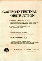 GASTRO-INTESTINAL OBSTRUCTION