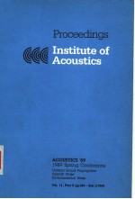 PROCEEDINGS INSTITUTE OF ACOUSTICS VOL.2 PART 5 PP189-436(1989)