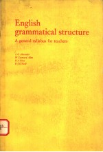 ENGLISH GRAMMATICAL STRUCTURE:A GENERAL SYLLABUS FOR TEACHERS