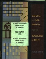 STATISTICS AND DATA ANAL:YSIS FOR THE BEHAVIORAL:SCIENCES