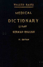 MEDICAL DICTIONARY II PART GERMAN ENGLISH