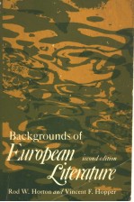 BACKGROUNDS OF EUROPEAN LITERATURE  SECOND EDITION