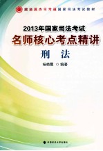 2013年国家司法考试名师核心考点精讲  刑法