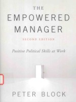 THE EMPOWERED MANAGER SECOND EDITION POSITIVE POLITICAL SKILLS AT WORK