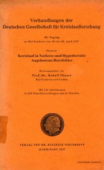 VERHANDLUNGEN DERDEUTSCHEN GESELLSCHAFT FUR KREISLAUFFORSCHUNG