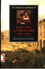 THE CAMBRIDGE COMPANION TO ENGLISH LITERATURE 1650-1740