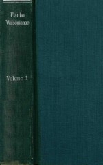 PLANTAE WILSONIANAE VOLUME I