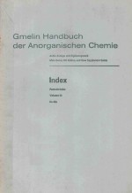 GMELIN HANDBUCH DER ANORGANISCHEN CHEMIE INDEX FORMULA INDEX VOLUME 11 IN NS