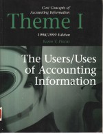 CORE CONCEPTS OF ACCOUNTING INFORMATION  THEME 1  THE USERS/USES OF ACCOUNITNG INFORMATION  1998/199