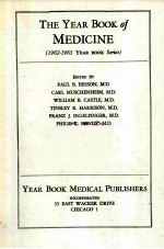 THE YEAR BOOK OF MEDICINE 1962-1963 YEAR BOOK SERIES