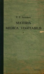 MATERIA MEDICA VEGETABILIS