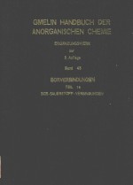 GMELIN HANDBUCH DER ANORGANISCHEN CHEMIE BAND 48 BORVERBINDUNGEN TEIL 16