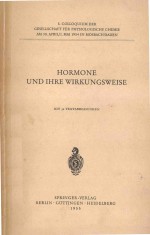 HORMONE UND IHRE WIRKUNGSWEISE