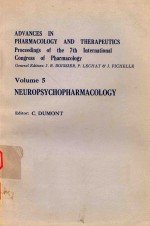 ADVANCES IN PHARMACOLOGY AND THERAPEUTICS VOLUME 5 NEUROPSYCHOPHARMACOLOGY