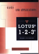 CASES AND APPLICATIONS IN LOTUS R 1-2-3 RELEASE 5 FOR WINDOWS R