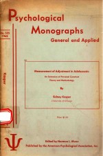 PSYCHOLOGICAL MONOGRAPHS