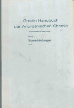 GMELIN HANDBUCH DER ANORGANISCHEN CHEMIE BAND 22 BORVERBINDUNGEN TEIL 4