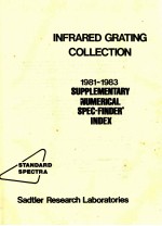 SADTLER STANDARD INFRARED GRATING SPECTRA 1981-83 SUPPLEMENTARY NUMERICAL