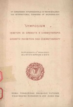 SYMPOSIUM INIBITORI DI CRESCITA E CHEMIOTERAPIA GROWTH INHIBITION AND CHEMOTHERAPY