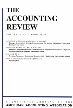 The accounting review : a quarterly journal of the American accounting association