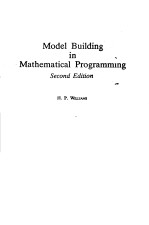 MODEL BUILDING IN MATHEMATICAL PROGRAMMING  SECOND EDITION