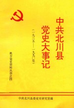 中共北川县党史大事记  1935-1990年