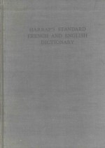 HARRAP'S STANDARD FRENCH AND ENGLISH DICTIONARY PART ONE