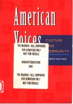 AMERICAN VOICES  FOURTH EDITION