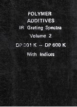 POLYMER ADDITIVES IR GRATING SPECTRA VOLUME 2 DP 301K-DP 600K WITH INDICES