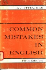 COMMON MISTAKES IN ENGLISH