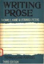 WRITING PROSE  THIRD EDITION