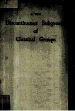 Discontinuous Subgroups of Classical Groups