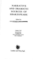 NARRATIVE AND DRAMATIC SOURCES OF SHAKESPEARE  VOLUME VIII