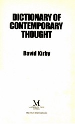 DICTIONARY OF CONTEMPORARY THOUGHT