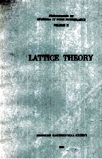 Proceedings of Symposia in Pure Mathematics Volume II Lattice Theory