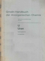 GMELIN HANDBUCH DRR ANORGANISCHEN CHEMIE U URAN ERGANZUNGSBAND A1