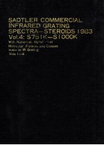 SADTLER COMMERCIAL INFRARED GRATING SPECTRA-STEROIDS 1983 VO1.4：S751K-S1000K WITH NUMERICAL