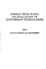 ENERGY FROM WASTE:AN EVALUATION OF CONVERSION TECHNOLOGIES