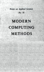 Notes on Applied Science No.16 Modern Computing Methods