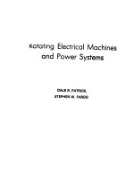 ROTATING ELECTRICAL MACHINES AND POWER SYSTEMS