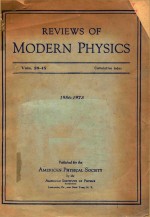 REVIEWS OF MODERN PHYSICS