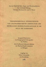 TIEREXPERIMENTELLLE UNTERSUCHUNGEN VON CIALITKONSERVIERTEN HOMOIOLOGEN UND HETEROLOGEN KNORPELTRANSP