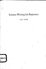 SCIENCE WRITING FOR BEGINNERS