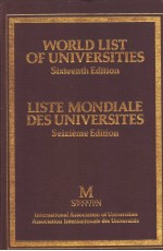 WORLD LIST OF UNIVERSITIES  SIXTEENTH EDITION