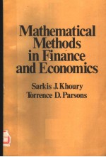 MATHEMATICAL METHODS IN FINANCE AND ECONOMICS