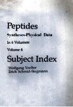 PEPTIDES SYNTHESES-PHYSICAL DATA IN 6 VOLUMES:VOLUME 6 SUBJECT INDEX