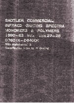 SADTLER COMMERCIAL INFRAED GRATING SPECTRA MONOMERS & POLYMERS 1980-82 Vols.27-28 D7801K-D8400K WITH