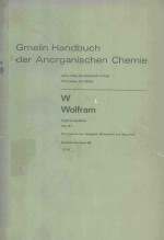 GMELIN HANDBUCH DER ANORGANISCHEN CHEMIE W WOLFRAM TEIL B 1