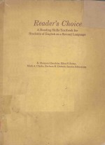 READER'S CHOICE A READING SKILLS TEXTBOOK FOR STUDENTS OF ENGLISH AS A SECOND LANGUAGE